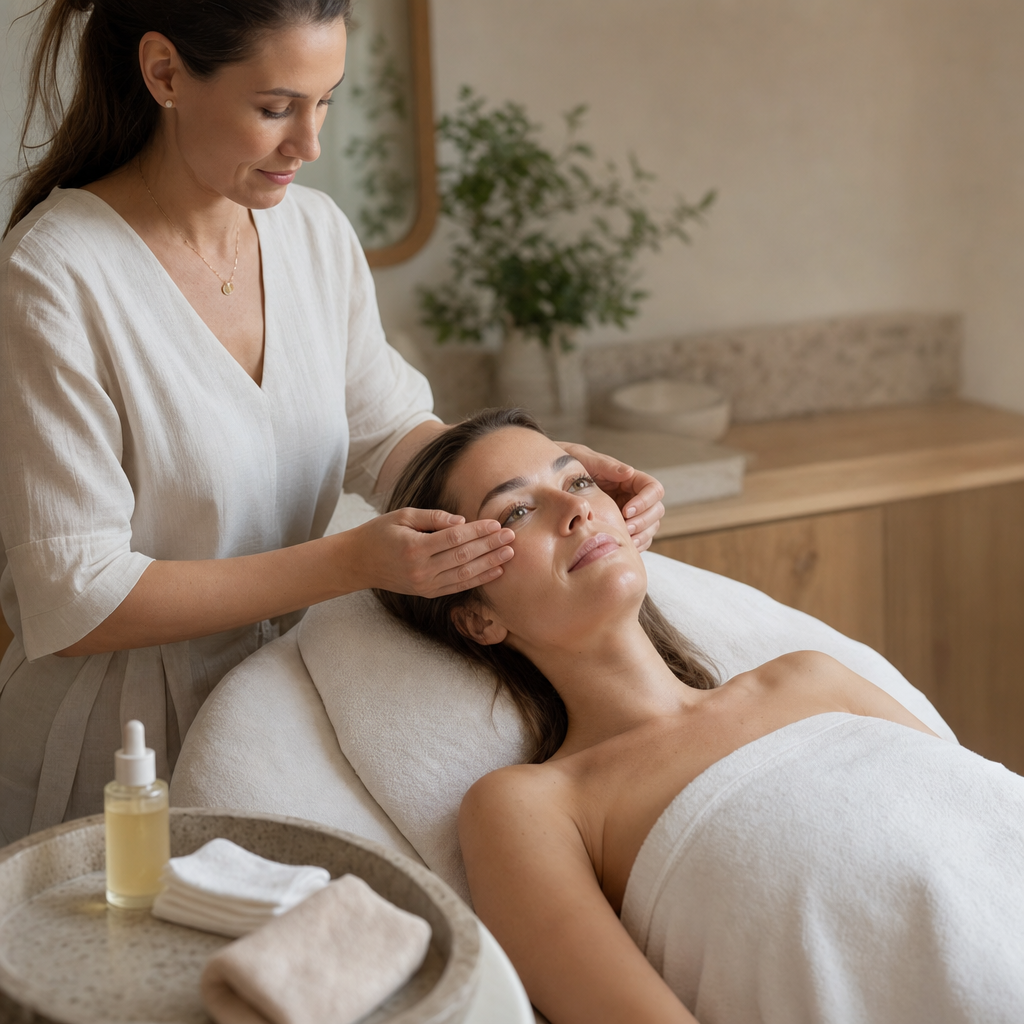 Sanfte Hydradermie-Lift-Augenbehandlung in einem Beauty-Studio in Fellbach