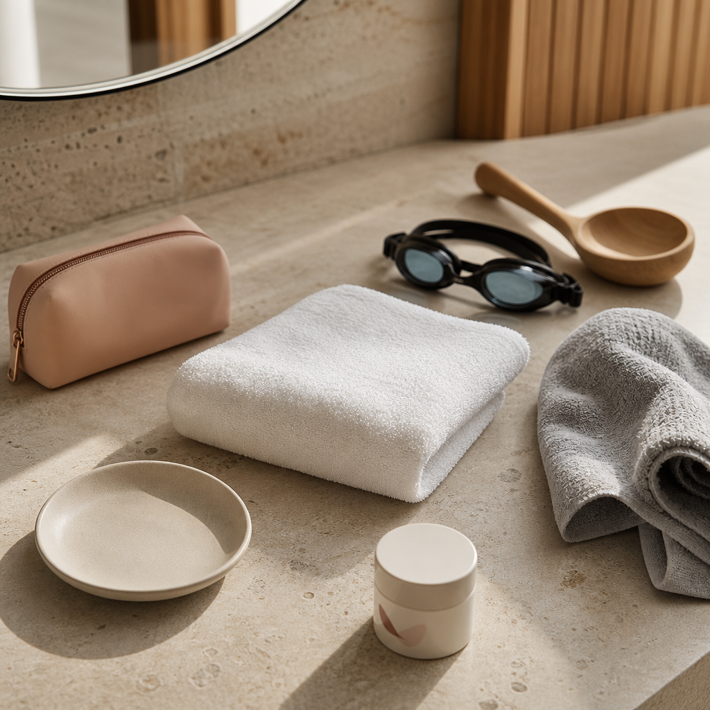Textfreie Objektgrafik zu Make-up, Sport, Sauna und Schwimmen nach Microneedling