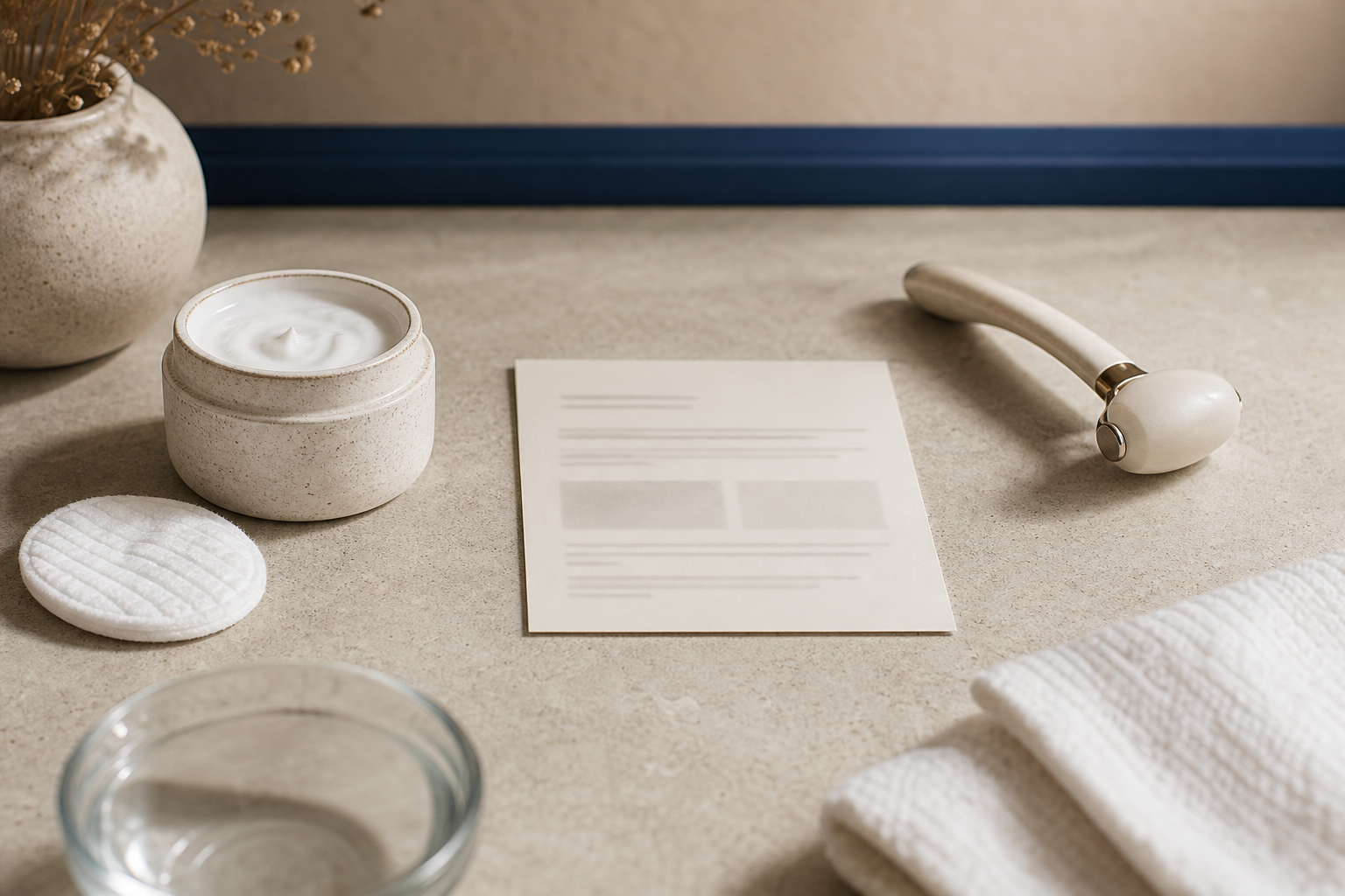 Textfreie Objektgrafik zur Reihenfolge von Beruhigung, Abklärung und späterem Microneedling